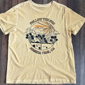 Lucky Brand Yellow Graphic Joshua Tree Tee